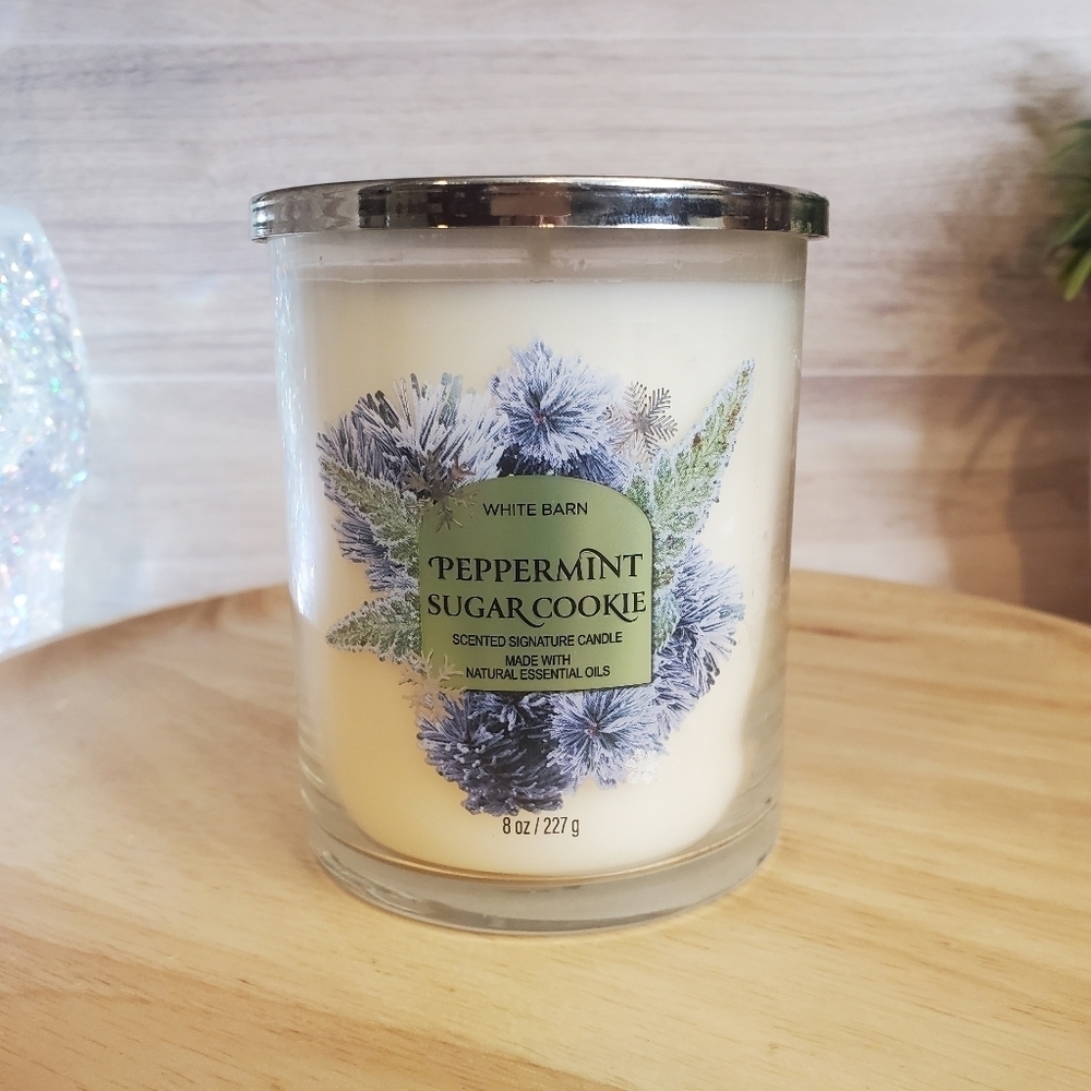 Bath and Body Works Peppermint Sugar Cookie Single Wick Candle